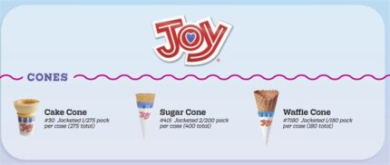 Z644 JOY #6228 WAFFLE CONES